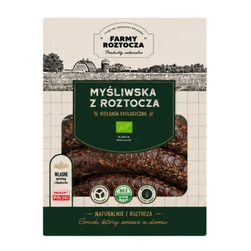 Kiełbasa Myśliwska z Roztocza Bio 350 g Farmy Roztocza.webp